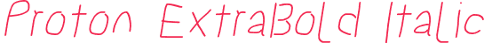 Proton ExtraBold Italic